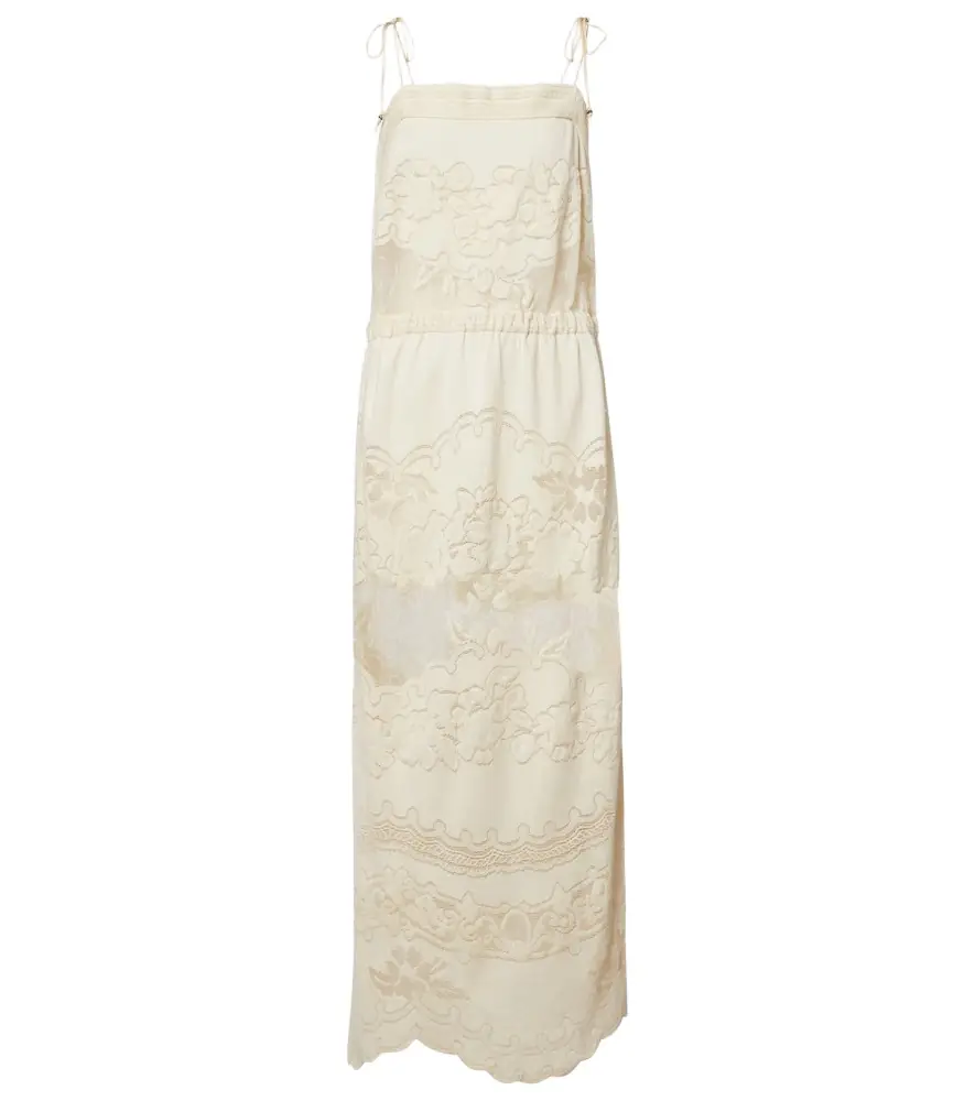 Isabel Marant Souane embroidered cotton-blend maxi dress