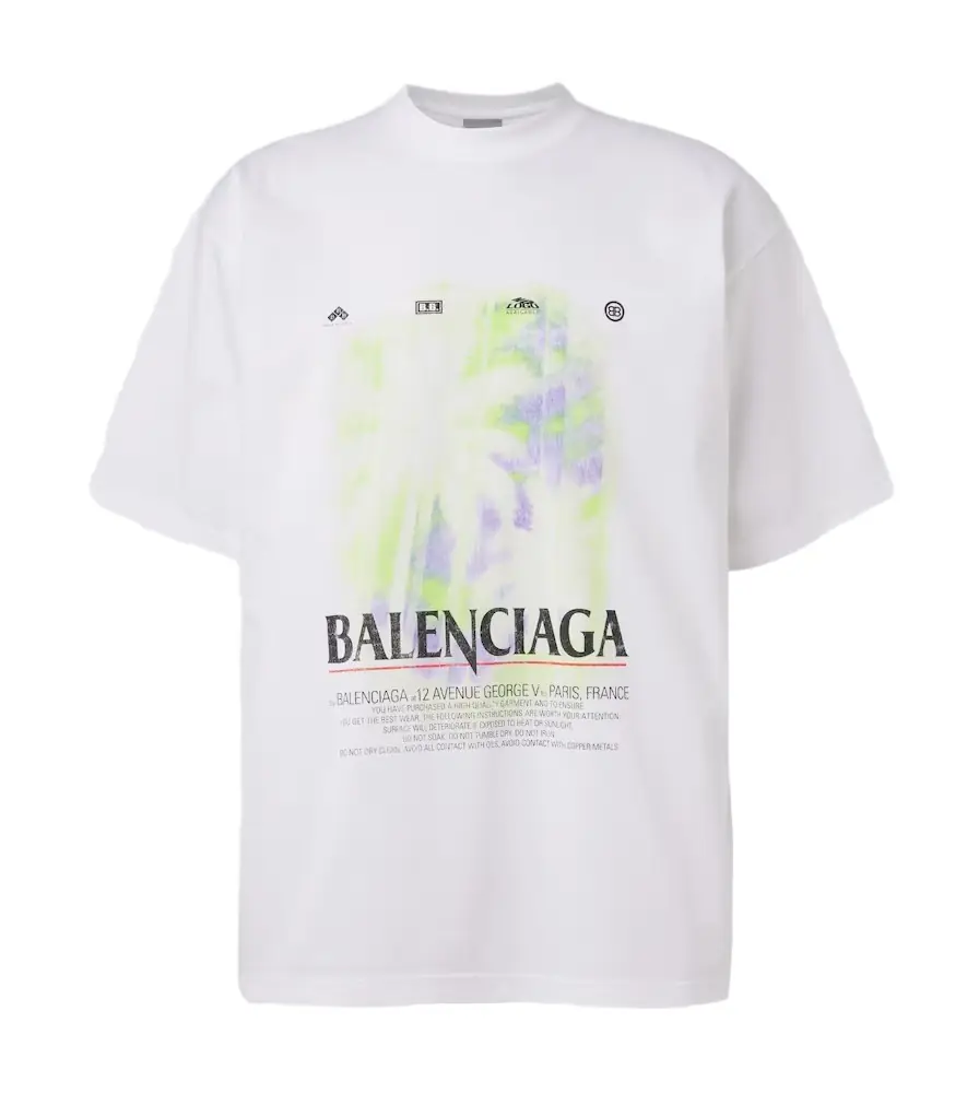 Balenciaga Printed cotton jersey T-shirt