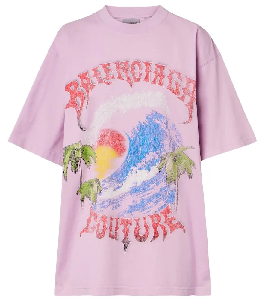 Balenciaga Printed cotton jersey T-shirt