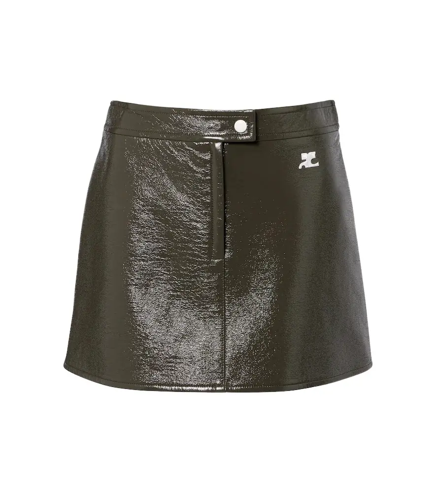 Courreges Courrèges Cotton-blend vinyl miniskirt