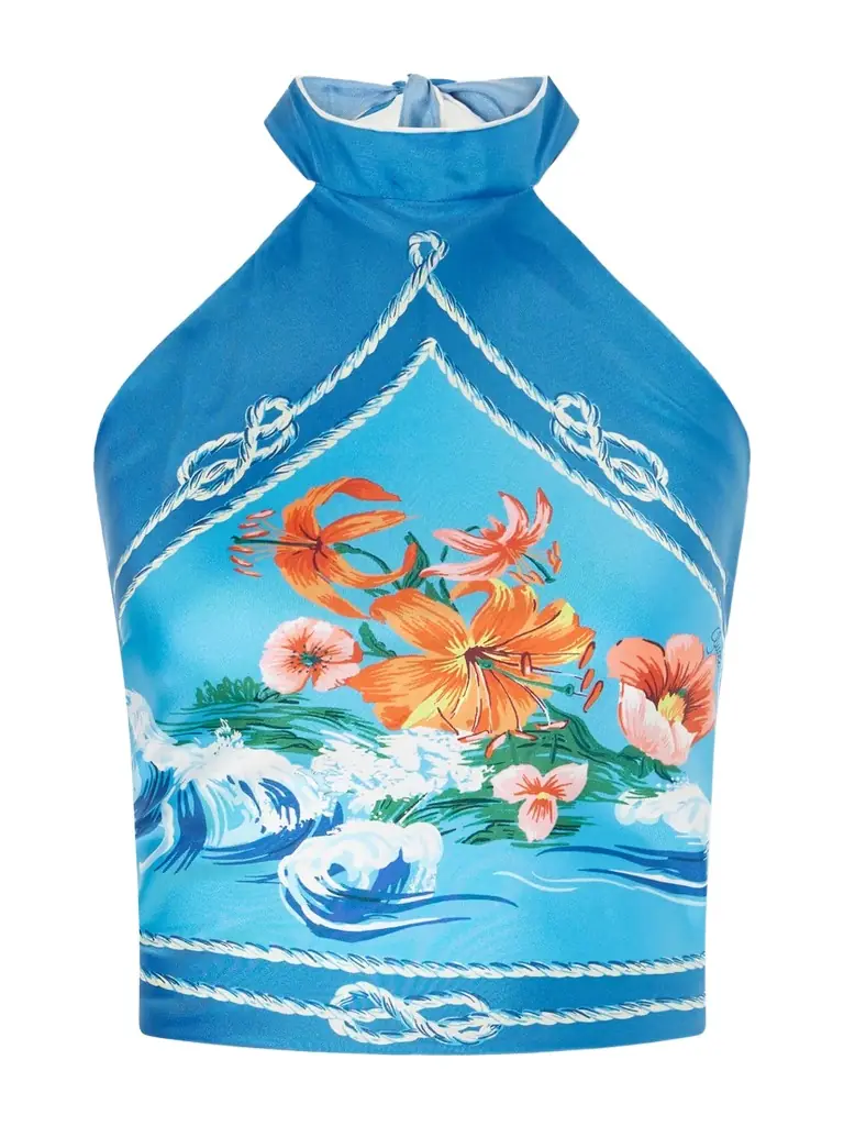 Gucci Printed Silk-twill Tank