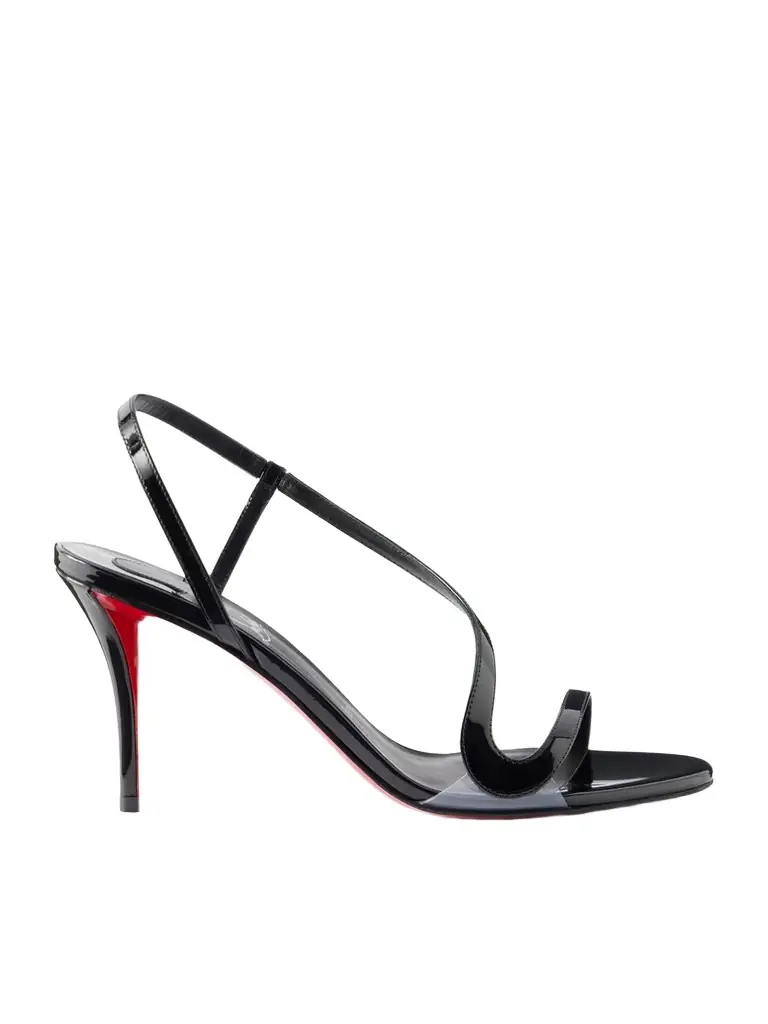 Christian Louboutin Rosa Z 80 Pvc-trimmed Patent-leather Sandals