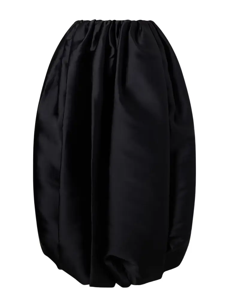Calvin Klein Collection Gathered Duchesse Satin Maxi Skirt