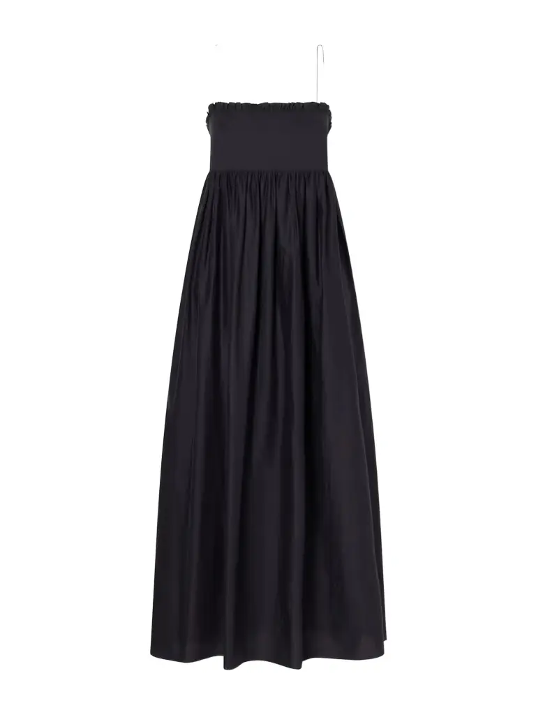 Matteau Empire Ruffled Cotton-poplin Midi Dress