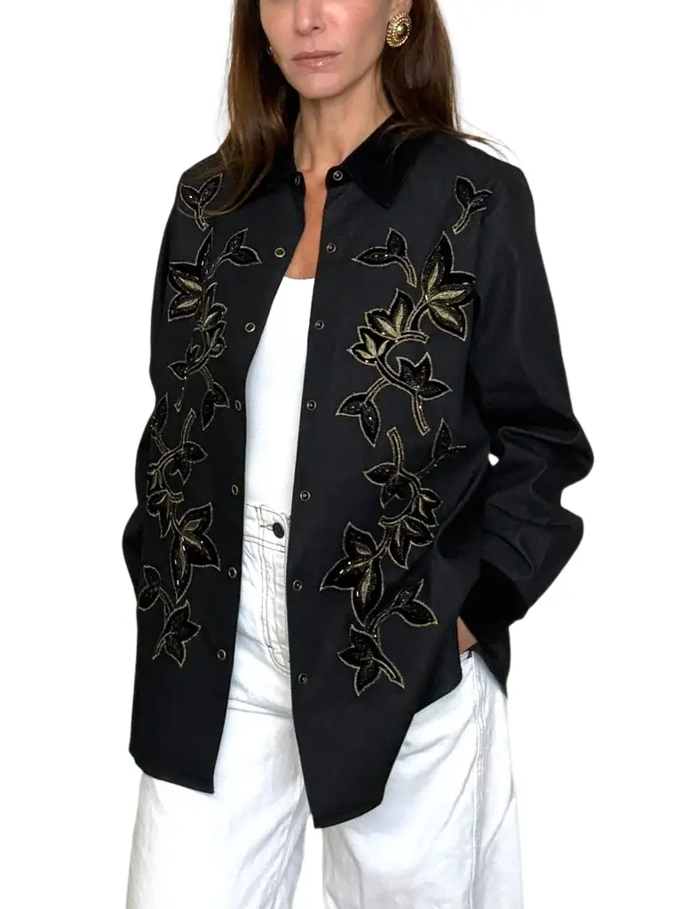 Jen Wonders Studio Embroidered Denim Jacket