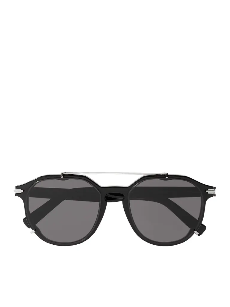 DIOR Eyewear DiorBlackSuit RI Round-Frame Acetate and Silver-Tone Sunglasses - Men