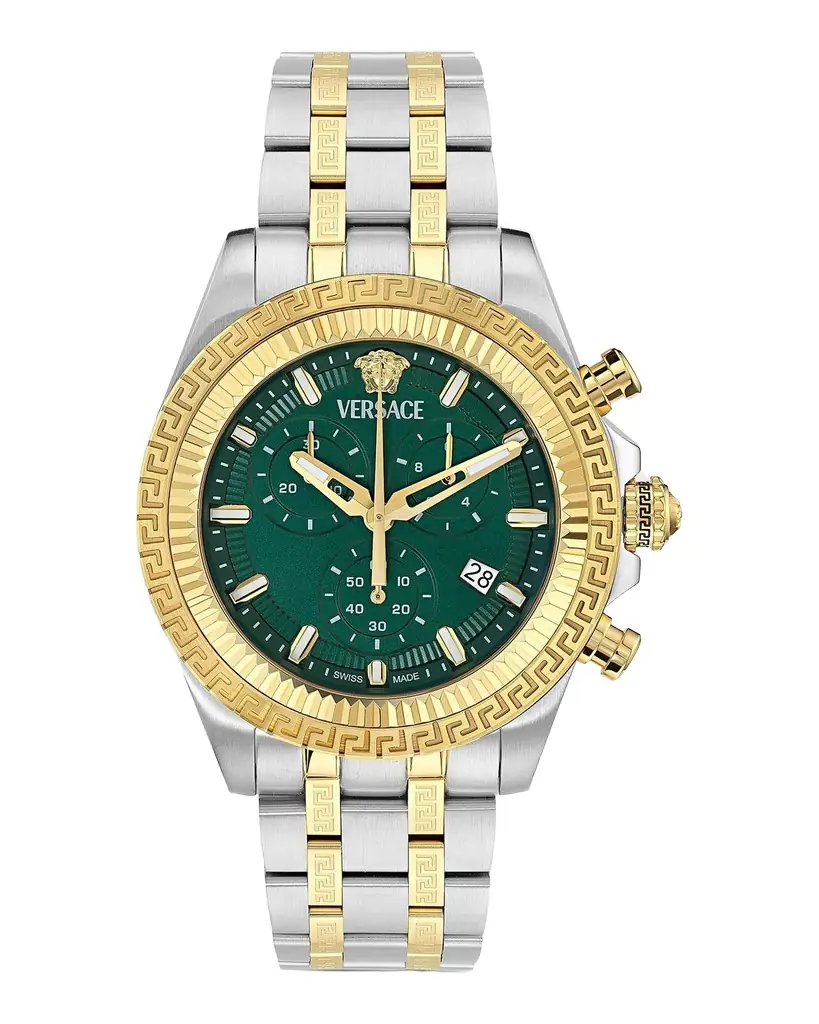 Versace Men 's  Fornax 43mm Two-Tone Bracelet Watch