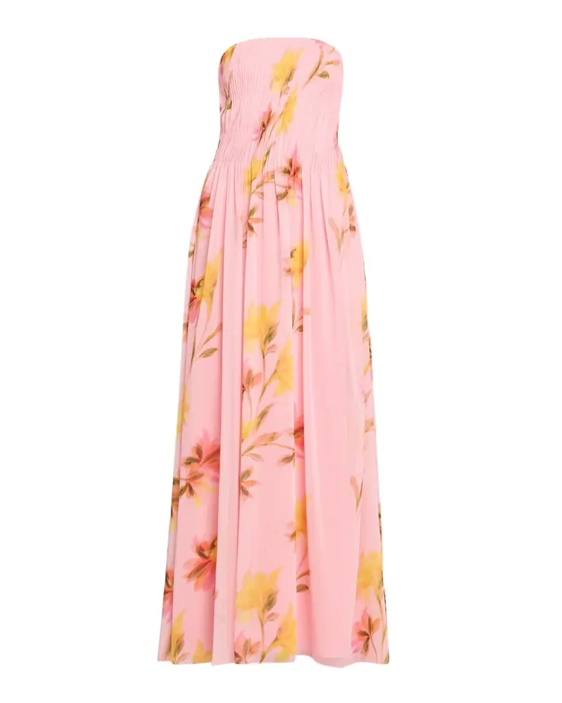 As It May Emilia Strapless Woven Gown