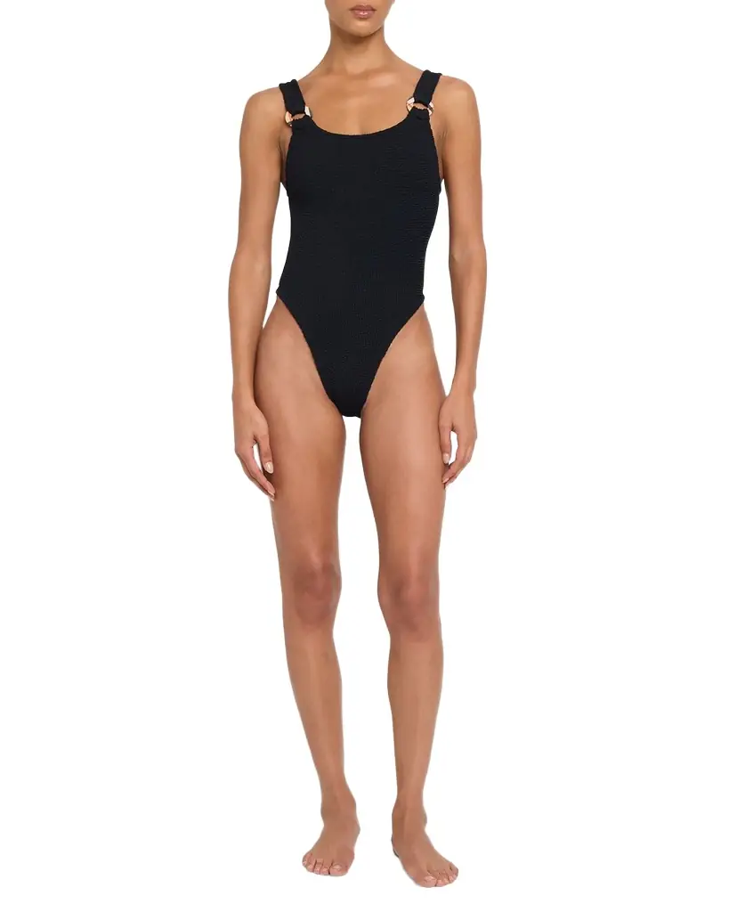 Burberry x Hunza G Domino Check Ring One-Piece Swimsuit