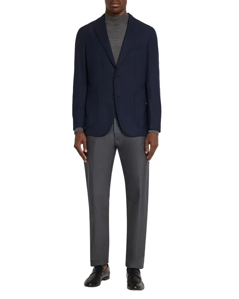 Boglioli Men 's Wool Hopsack Blazer