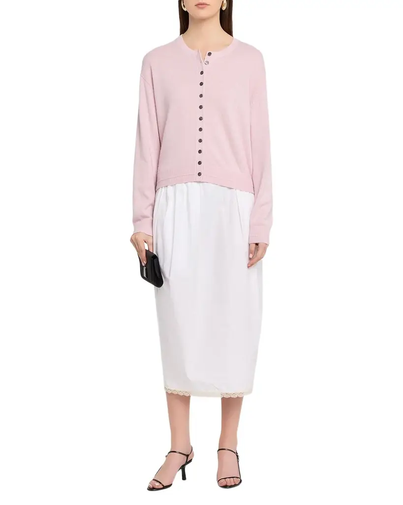 MARIA MCMANUS Lace-Trim Midi Tulip Skirt