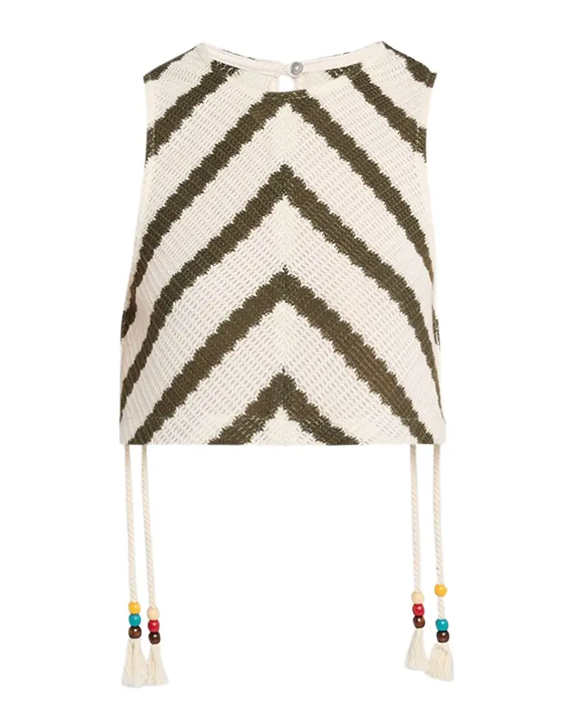 JBQ Bimini Striped Knit Crop Top