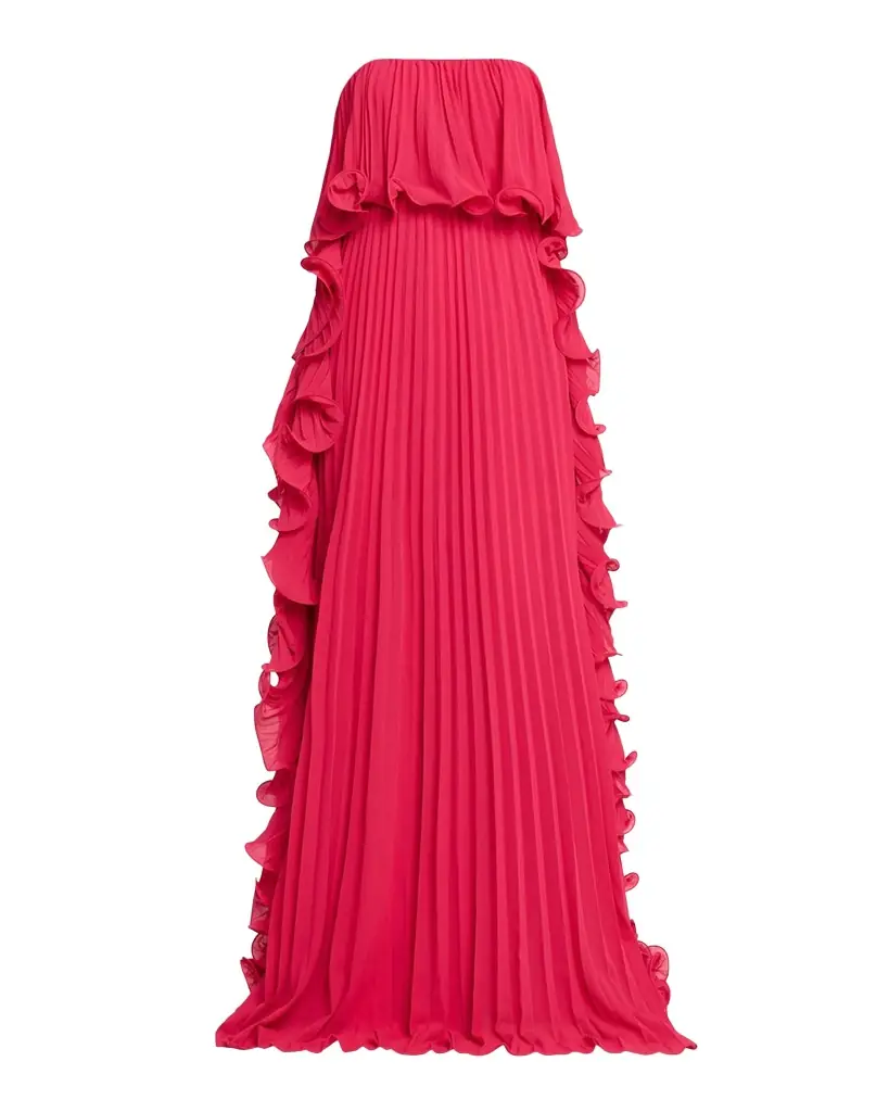 badgley mischka fringed sequin one-shoulder dress One-Shoulder Sequin Fringe Gown | Badgley Mischka