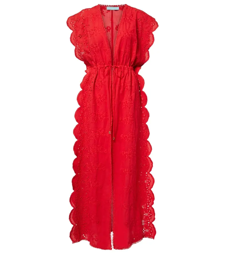 Melissa Odabash Talitha broderie anglaise cotton kaftan
