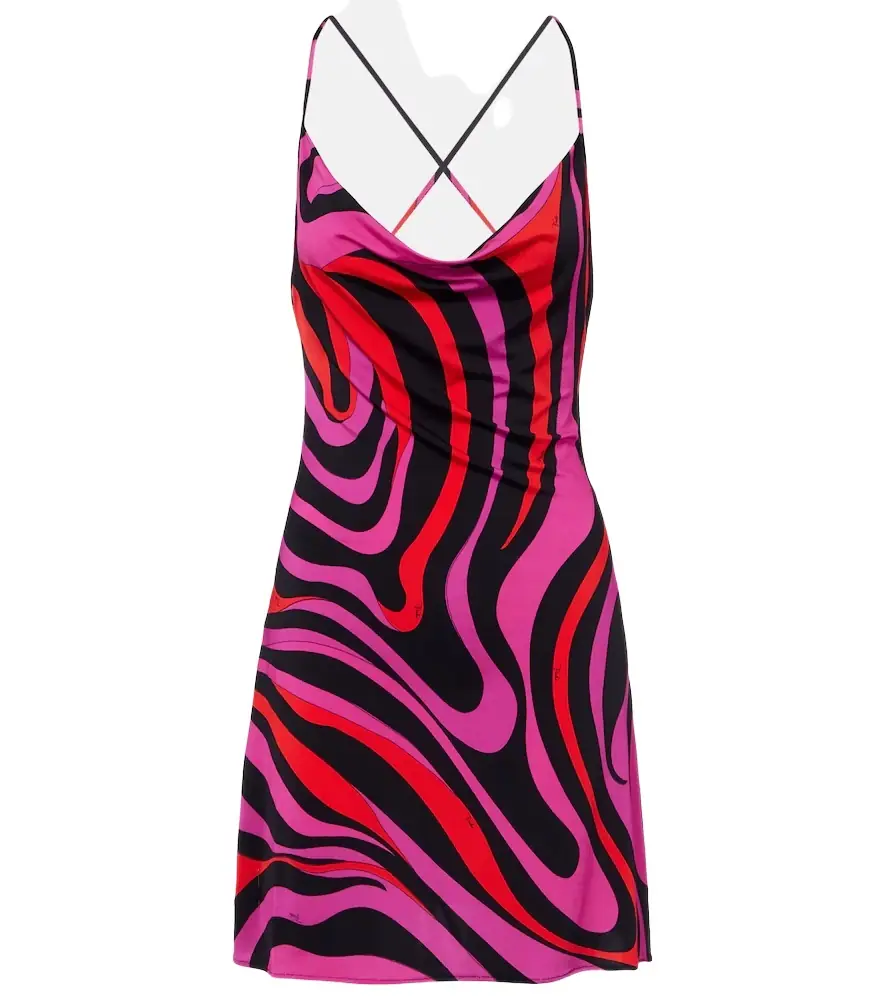 Pucci Marmo draped jersey minidress