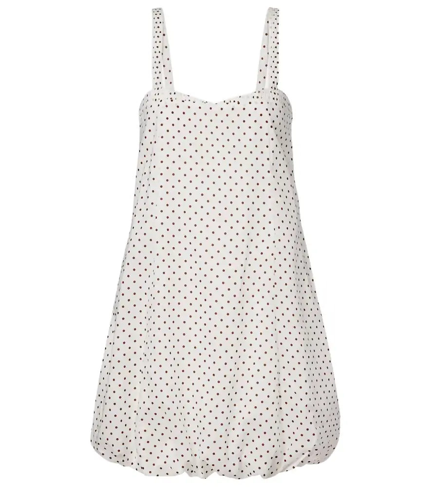 Posse Sky polka-dot balloon minidress