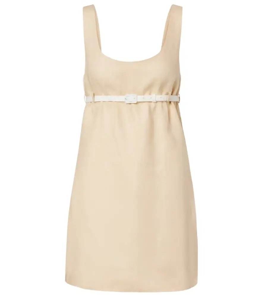 Posse Pamela belted linen minidress
