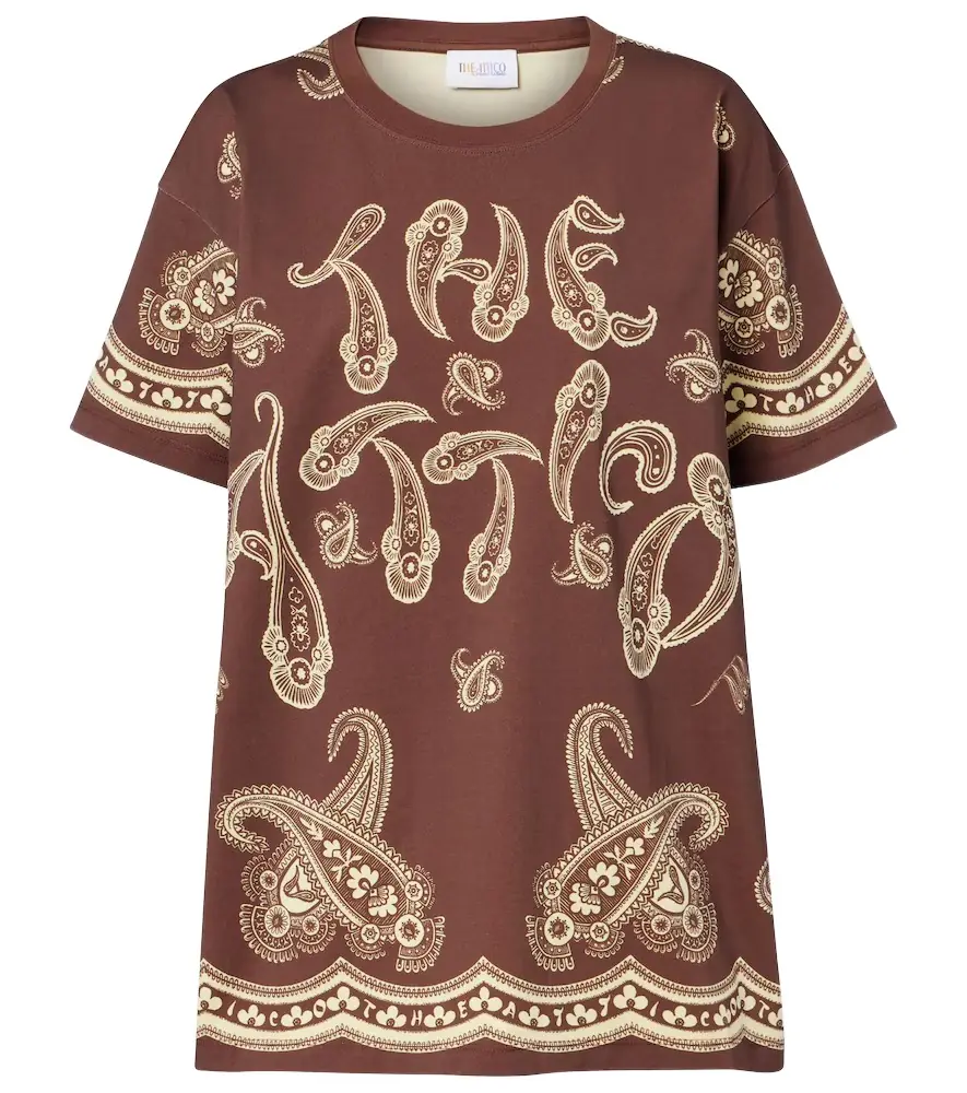 The Attico Bandana oversized cotton jersey T-shirt