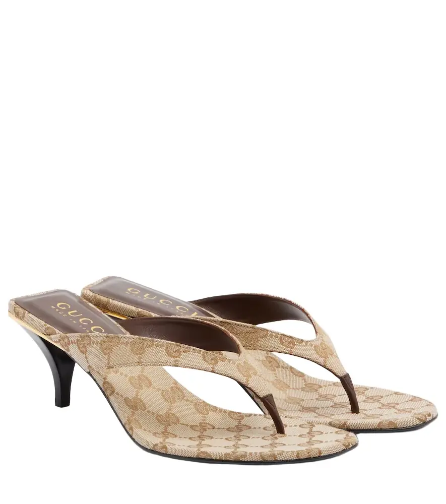 Gucci Vittoria GG canvas thong sandals