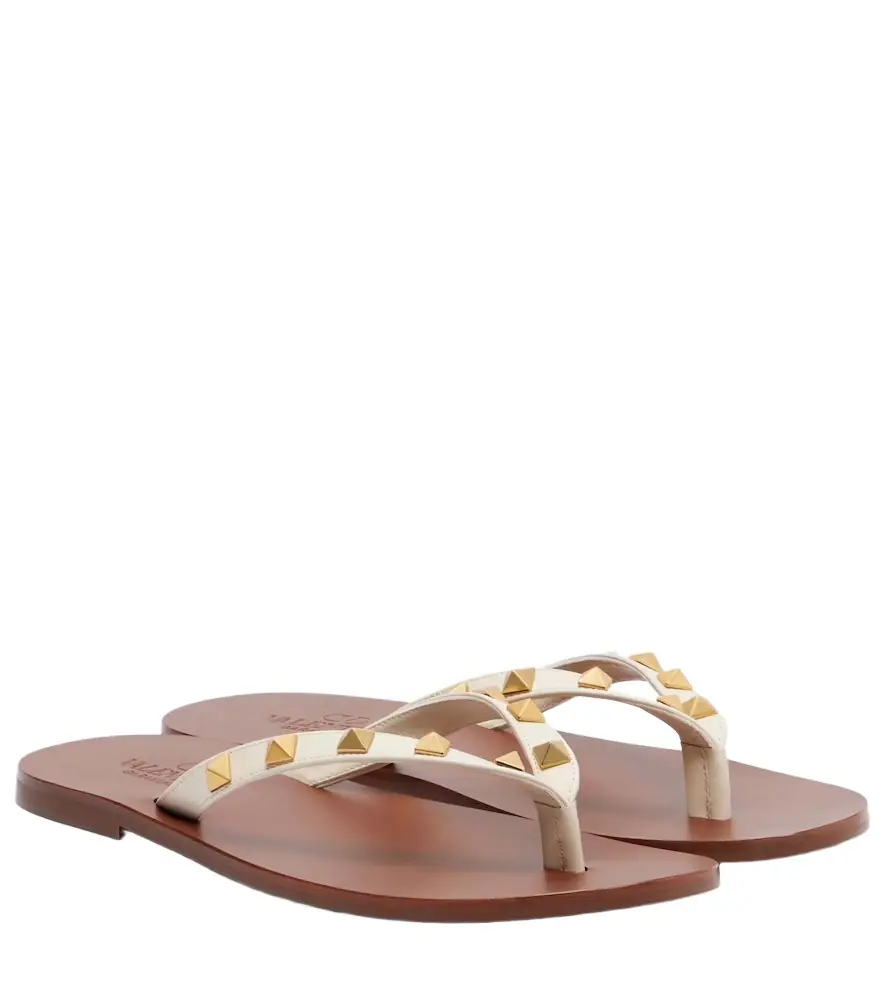 Valentino Garavani Rockstud leather thong sandals