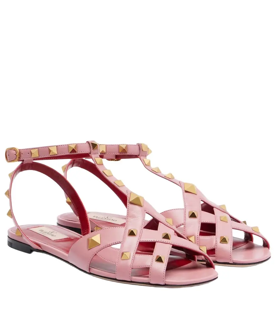 Valentino Garavani Rockstud leather slingback sandals