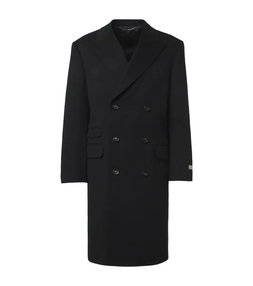 Canali Double-breasted wool and cashmere coat
