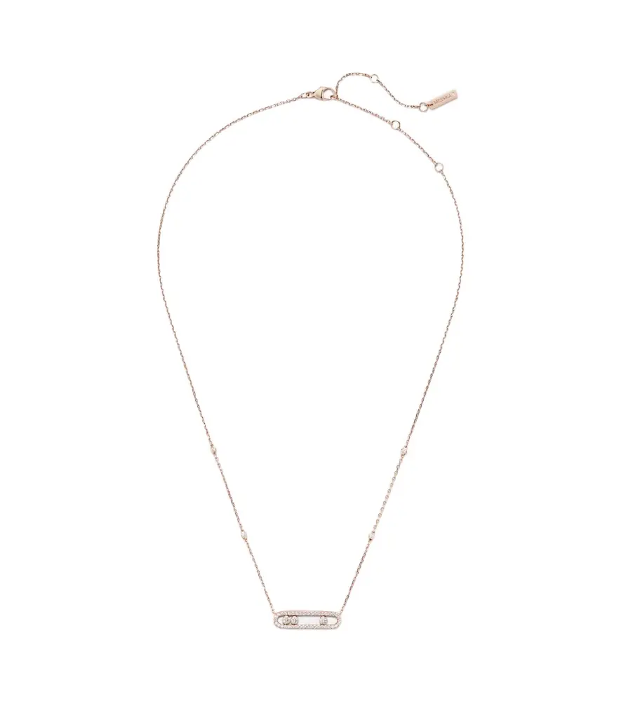 Messika Baby Move 18kt rose gold necklace with diamonds