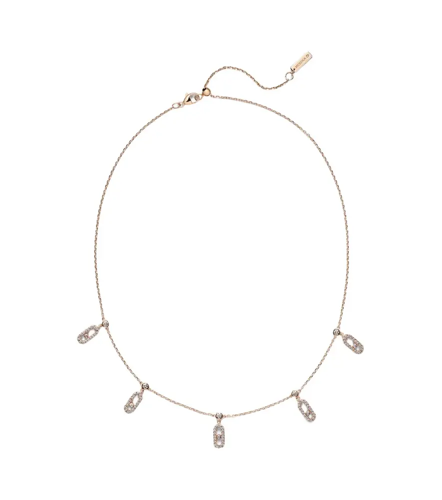 Messika Move Uno 18kt rose gold choker with diamonds