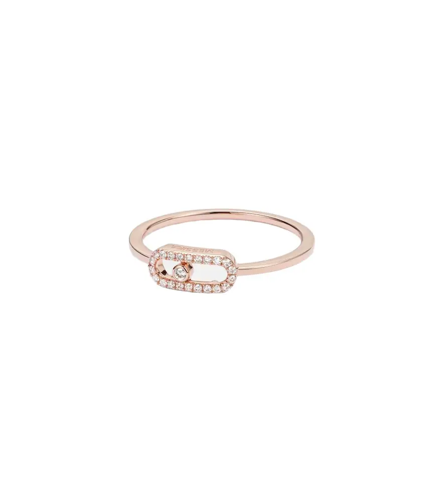 Messika Move Uno 18kt rose gold ring with diamonds
