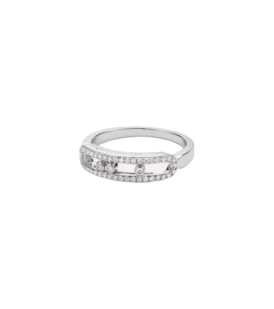 Messika Baby Move 18kt white gold ring with diamonds