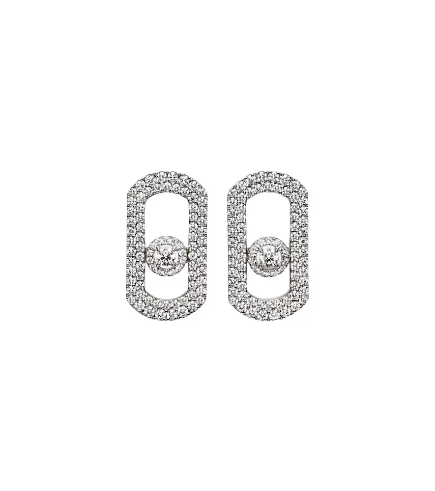 Messika So Move 18kt white gold earrings with diamonds