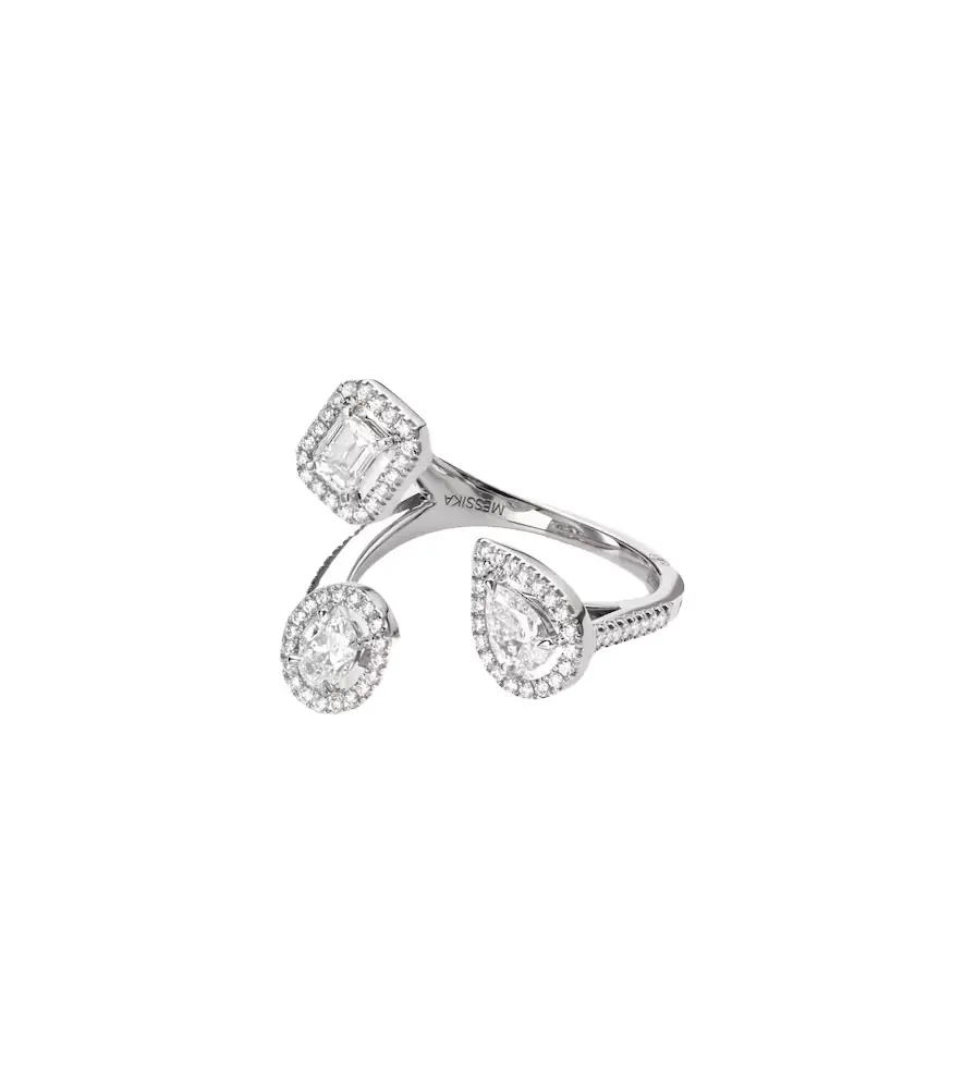 Messika My Twin Trilogy 18kt white gold ring with diamonds