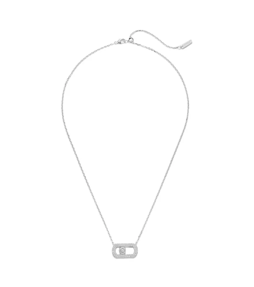 Messika So Move 18kt white gold chain necklace with diamonds