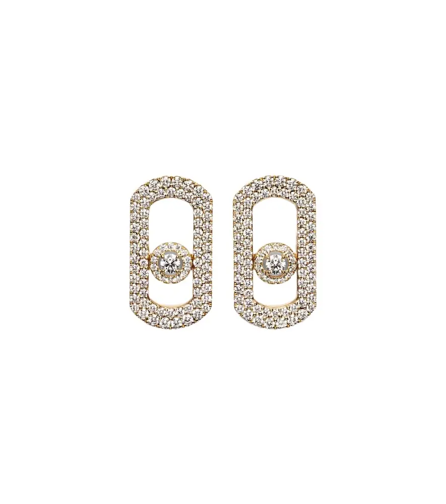Messika So Move 18kt gold earrings with diamonds