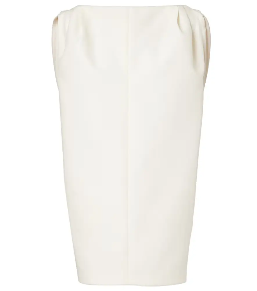 Balenciaga Draped wool and silk minidress