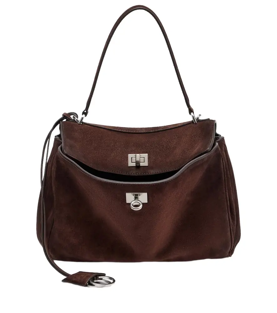 Balenciaga Rodeo Small suede shoulder bag