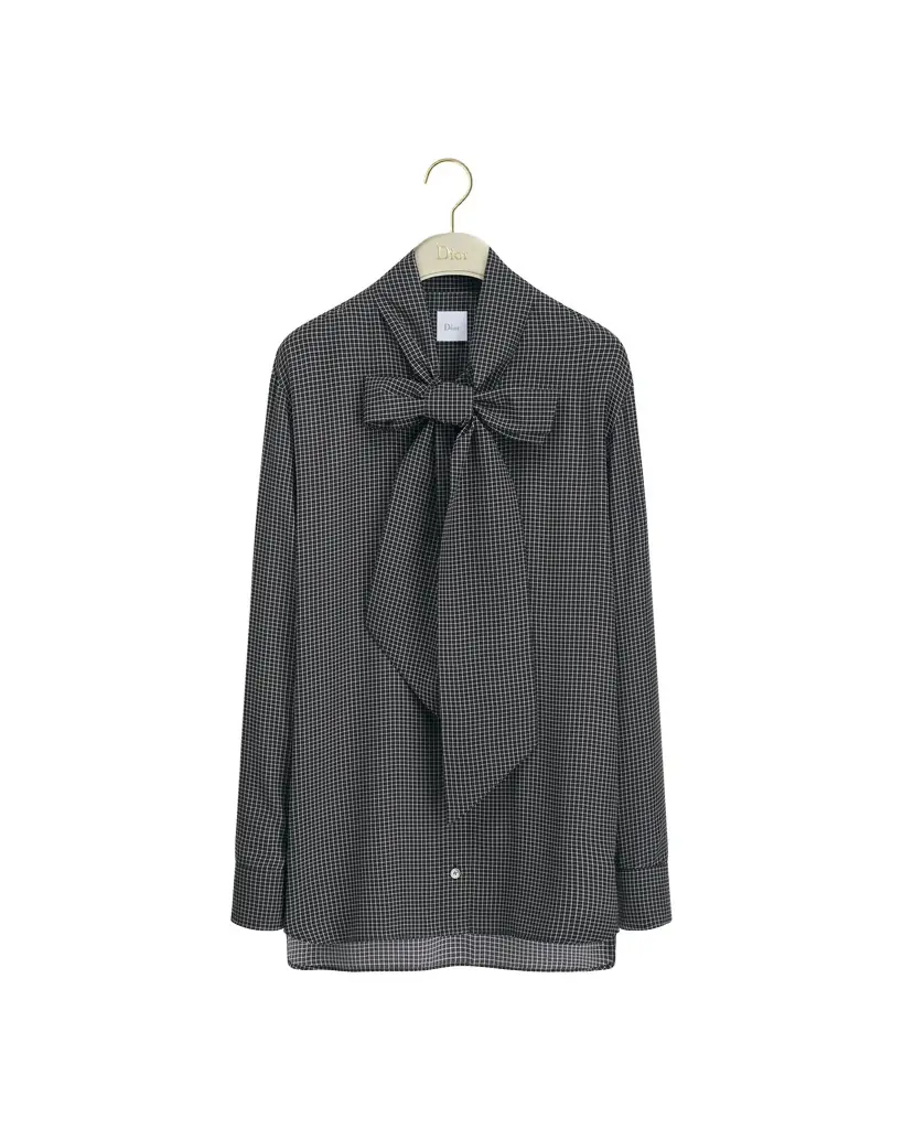 Dior Blouse with Tied Collar