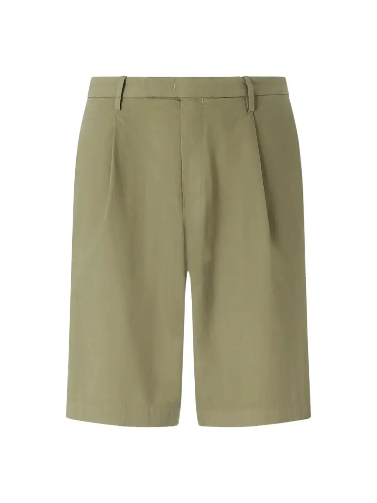 Boglioli Straight-Leg Pleated Cotton-Blend Poplin Shorts - Men
