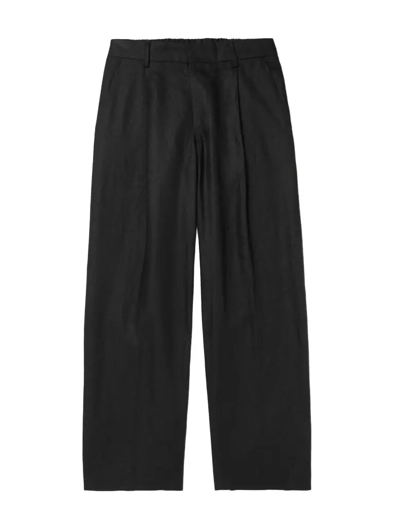 NN07 Kay 1454 Straight-Leg Pleated Linen Trousers - Men