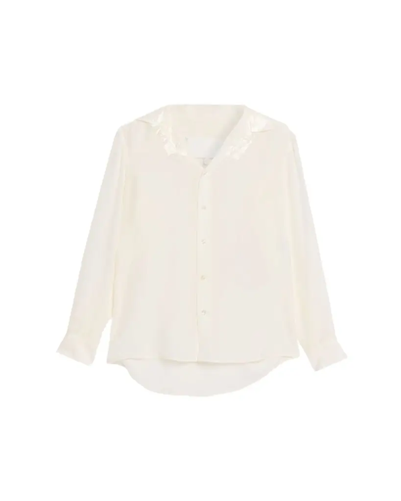 MM6 Maison Margiela Long-Sleeve Silk Shirt
