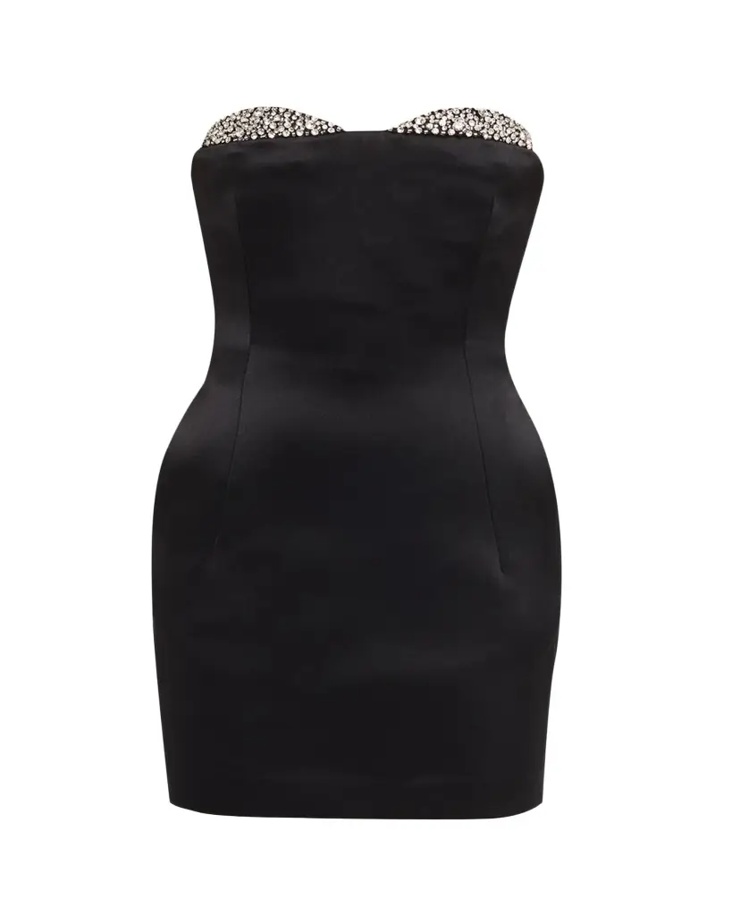 The New Arrivals by Ilkyaz Ozel Noelie Strapless Crystal Sweetheart Mini Dress