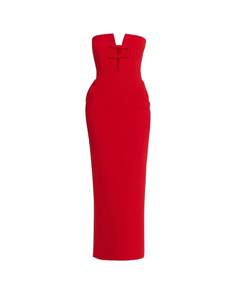 The New Arrivals by Ilkyaz Ozel Noa Strapless Plunging Column Gown