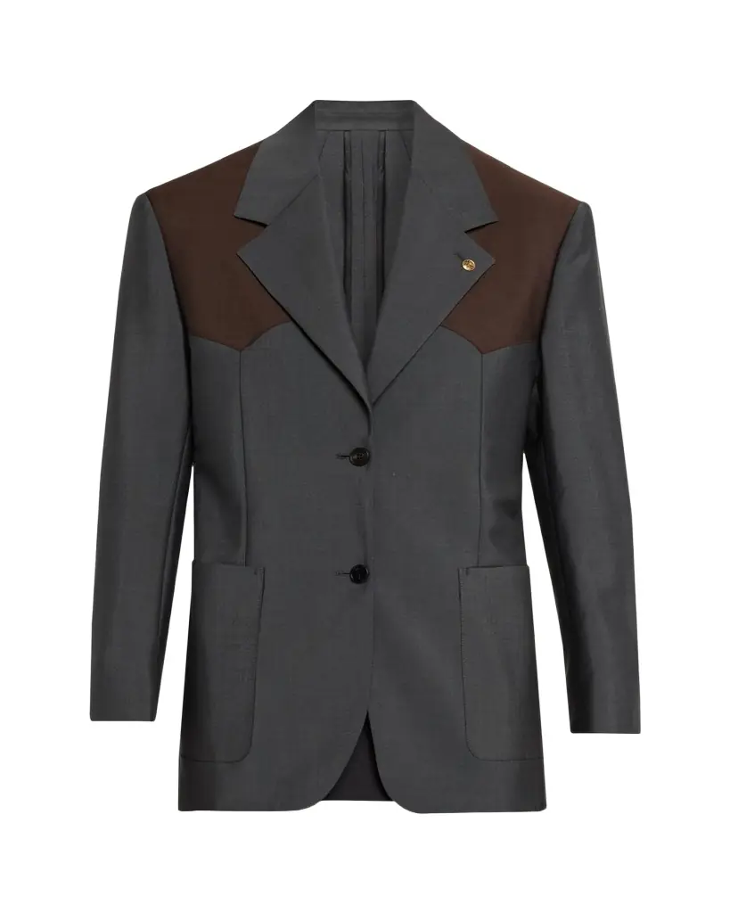 Versace Wool Colorblock Jacket