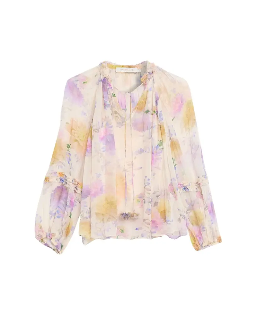 Zimmermann Luna Ruffle Billow Blouse