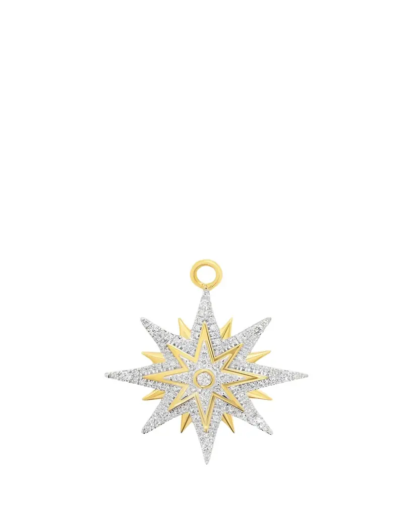 Sara Weinstock SW 18K Gold & Diamond Sunburst Charm
