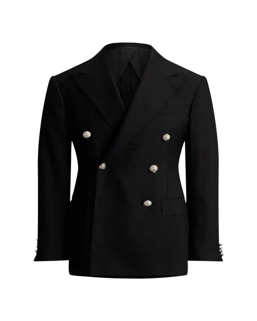 Ralph Lauren Purple Label Men's Cashmere and Wool Peak Lapel Double-Breasted Blazer
