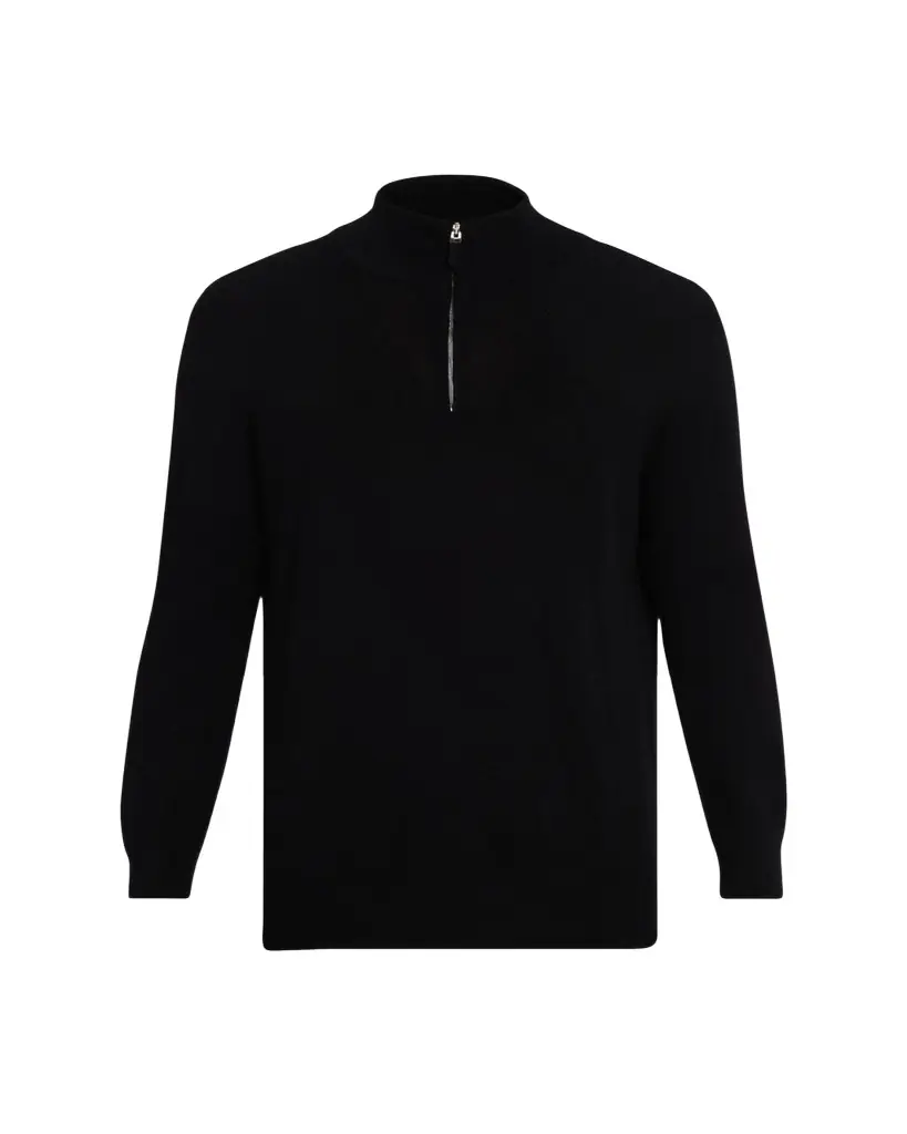 ZEGNA Men's Cashmere Knit Quarter-Zip Sweater
