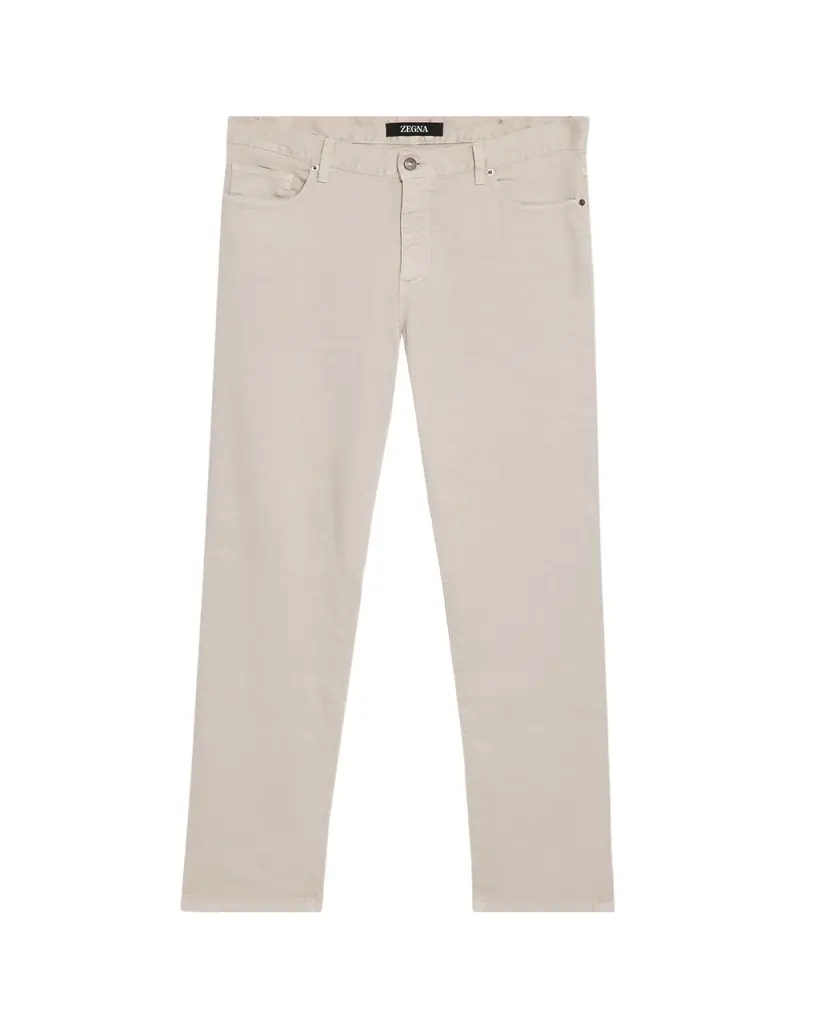 ZEGNA Men's Stretch Straight Leg Five-Pocket Pants