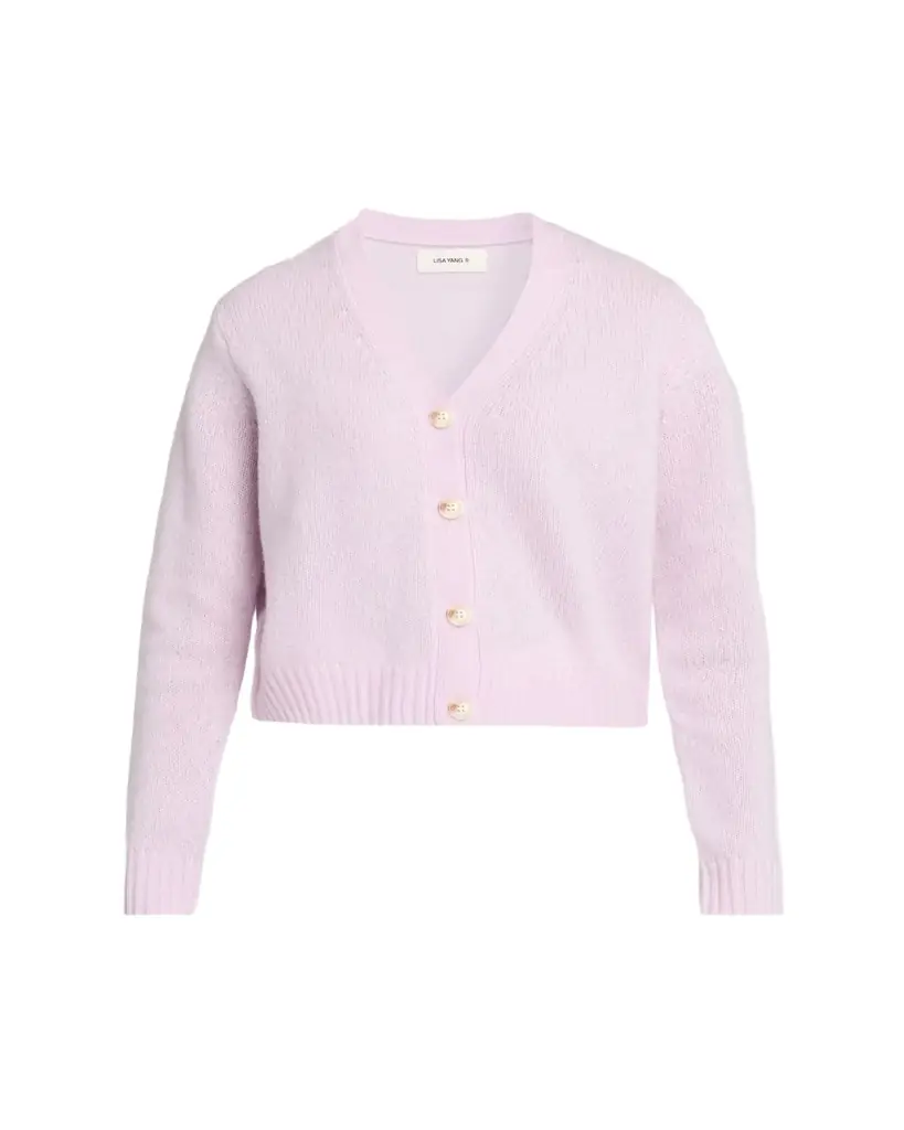 Lisa Yang Marionette Cashmere-Silk V-Neck Cardigan
