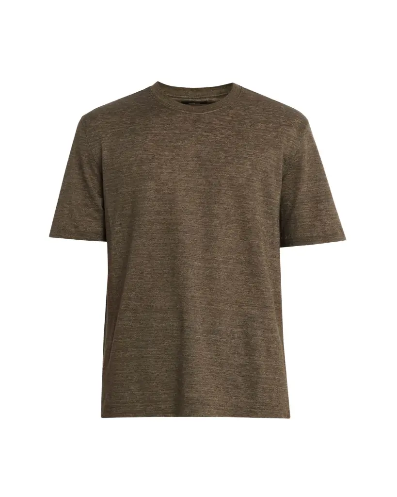 ZEGNA Men's Solid Linen Crewneck T-Shirt